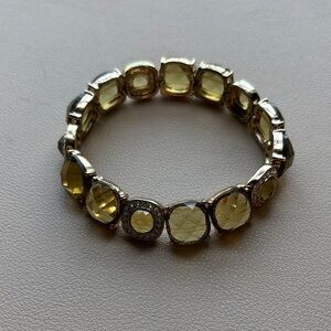 Golden Yellow Crystal Stretch Bracelet